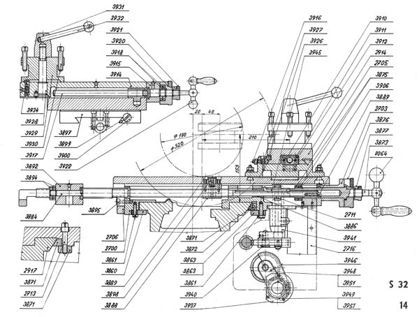 Креслення супорта токарно-гвинторізного верстата SN-32 SN-32 Креслення супорта токарно-гвинторізного верстата SN-32